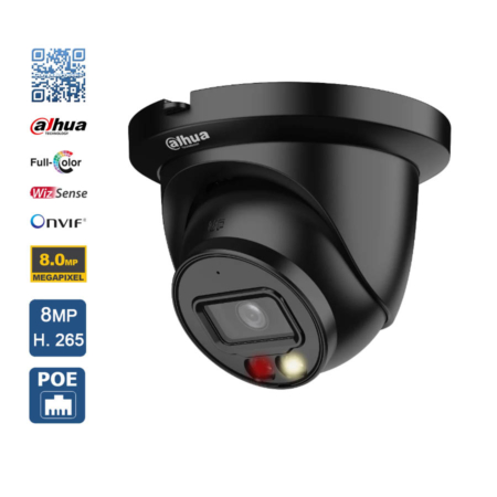 Dahua-IPC-HDW2849T-S-IL-8MP-Full-Color-Dual-Light-Wizsense-ip-camera-POE-zwart