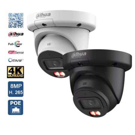 Dahua IPC-HDW3849HP-AS-PV-0280B-PRO Zwart Wit