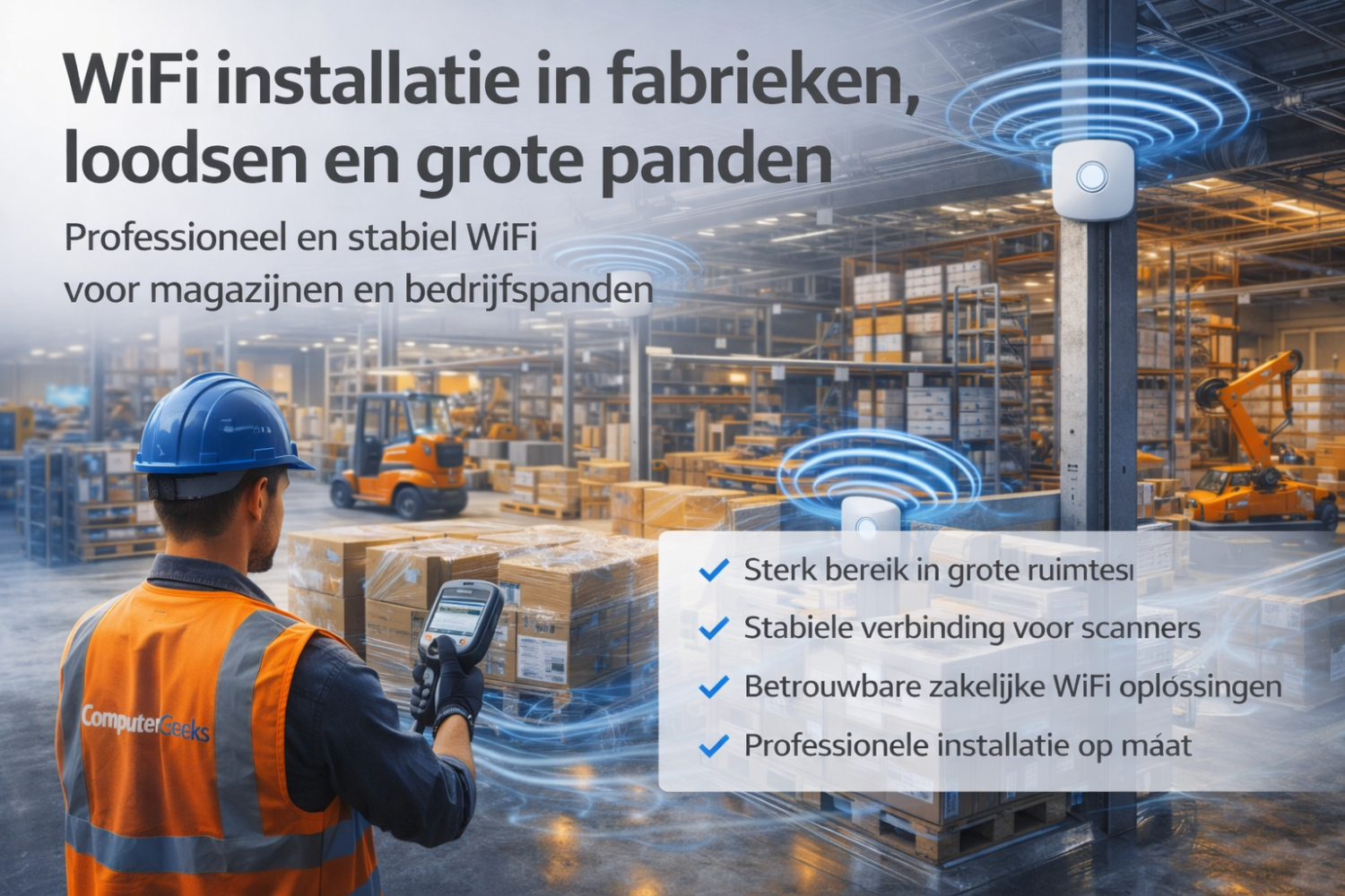 Computergeeks - WiFi installatie magazijn