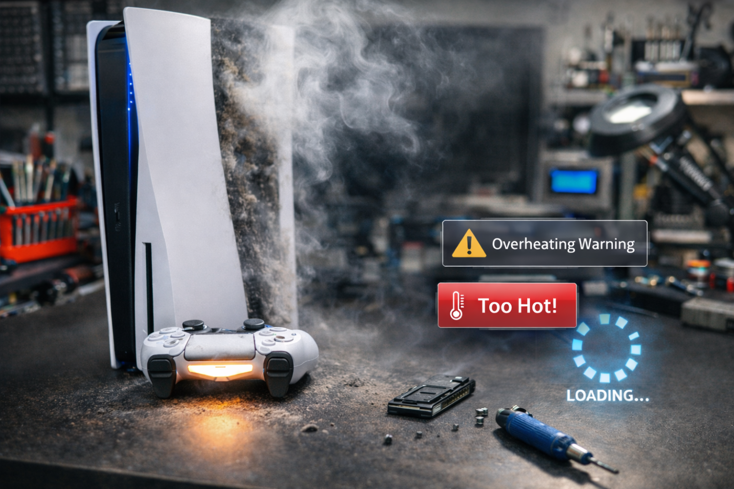 Playstation te warm geworden IA Foto